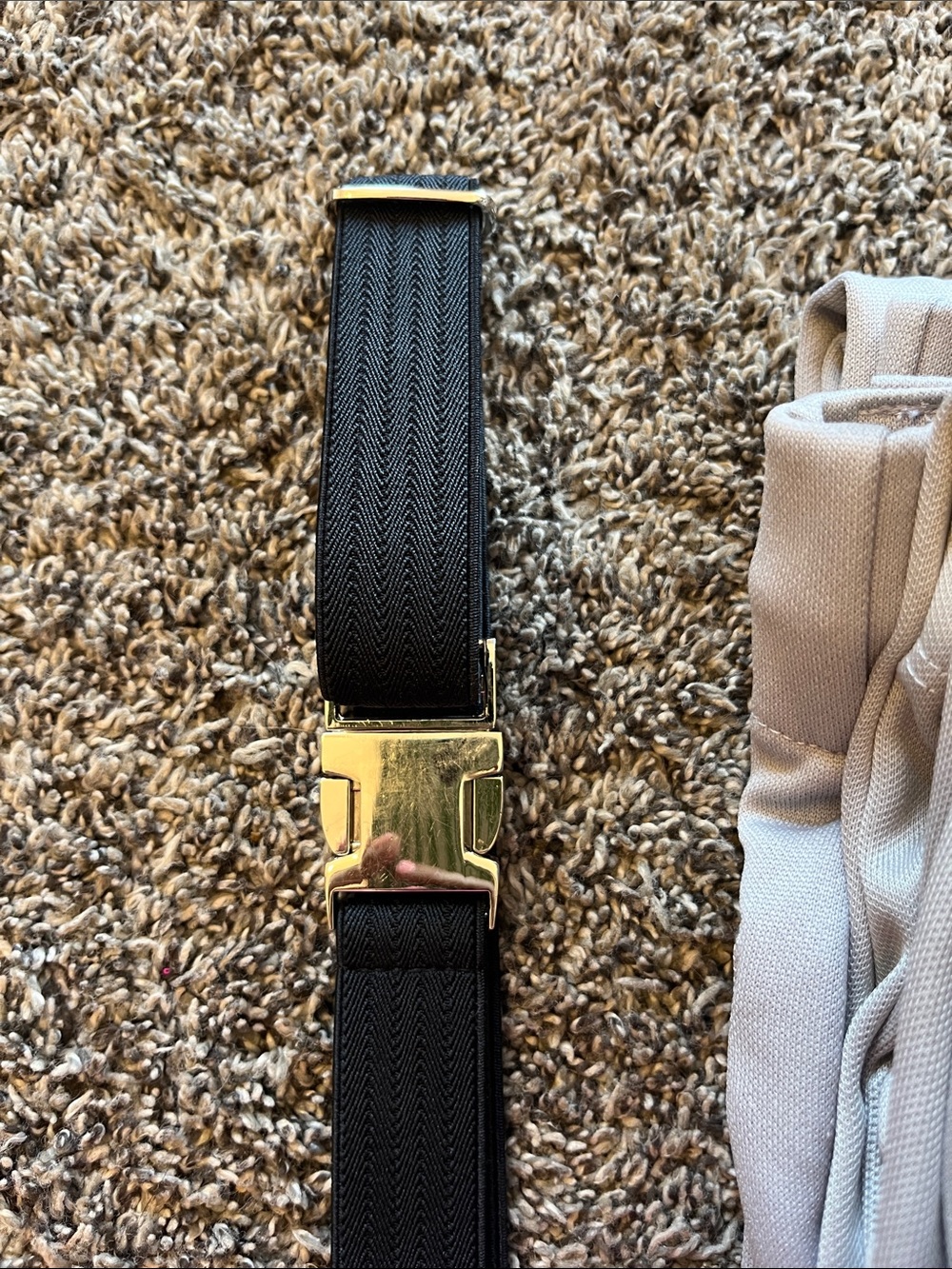 Kids Neutral gray baseball Pants with black belt - Picture 13 of 14